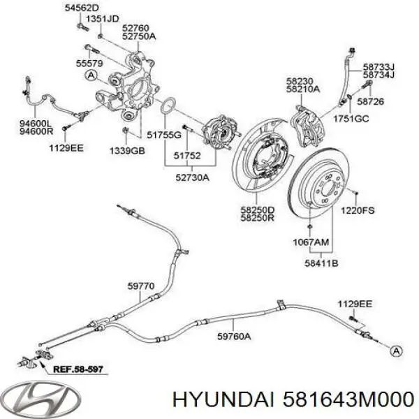 Пыльник направляющей суппорта тормозного заднего Hyundai/Kia 581643M000 цена, от 8.47 USD