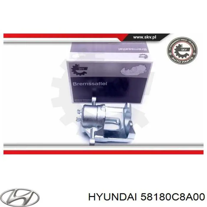 58180C8A00 Hyundai/Kia suporte do freio dianteiro esquerdo