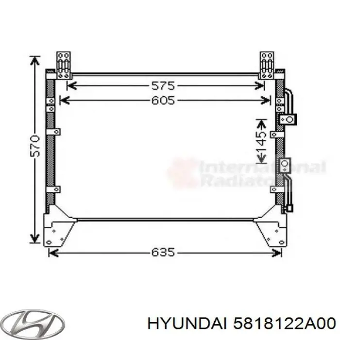 Суппорт тормозной передний правый 5818122A00 Hyundai/Kia