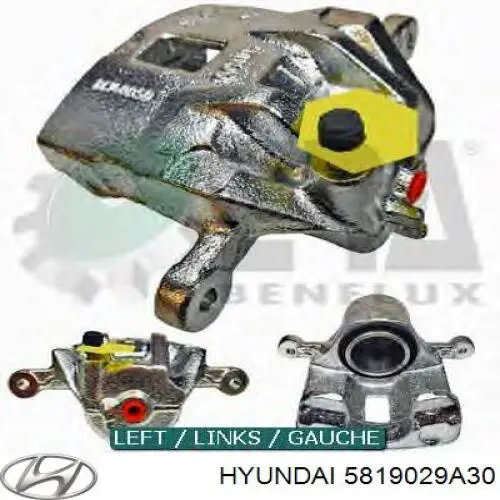 Суппорт тормозной передний правый 5819029A30 Hyundai/Kia