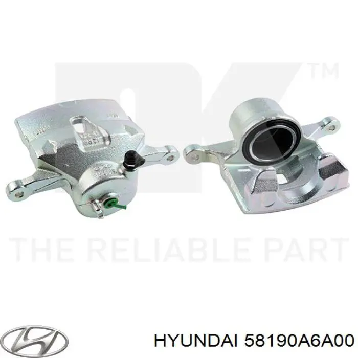 Pinza de freno delantera derecha 58190A6A00 Hyundai/Kia