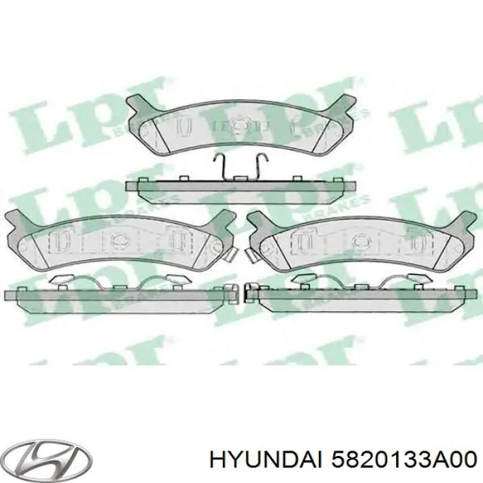 5820133A00 Hyundai/Kia колодки тормозные задние дисковые