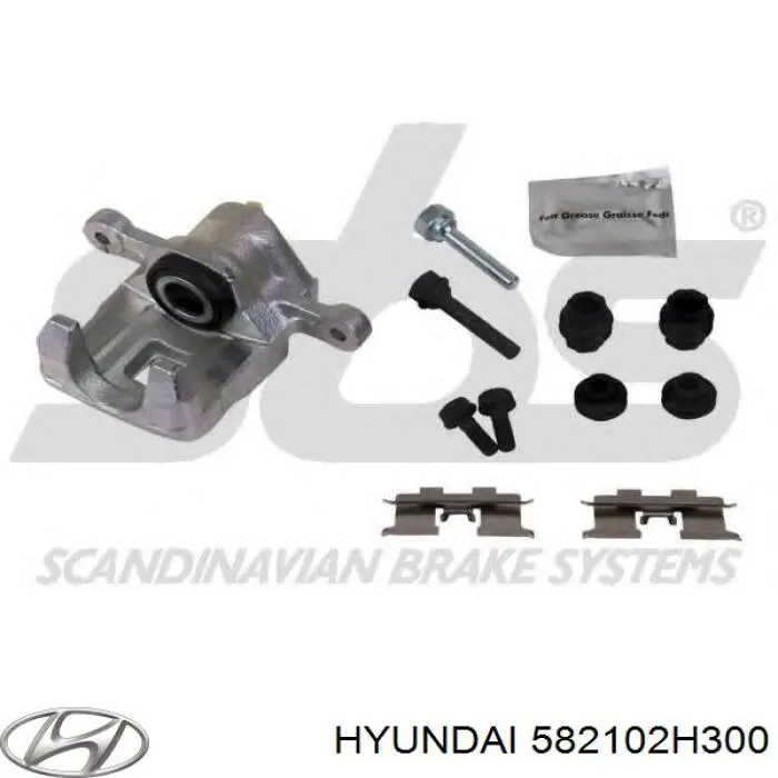 582102H300 Hyundai/Kia суппорт тормозной задний левый