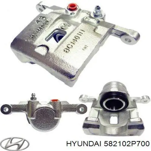 582102P700 Hyundai/Kia suporte do freio traseiro esquerdo