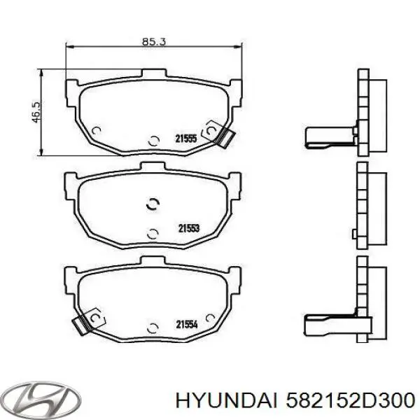 582152D300 Hyundai/Kia колодки тормозные задние дисковые