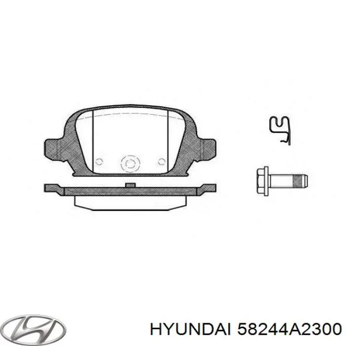 Комплект пружинок крепления дисковых колодок задних 58244A2300 Hyundai/Kia