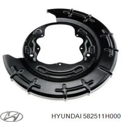 582511H000 Hyundai/Kia proteção esquerda do freio de disco traseiro
