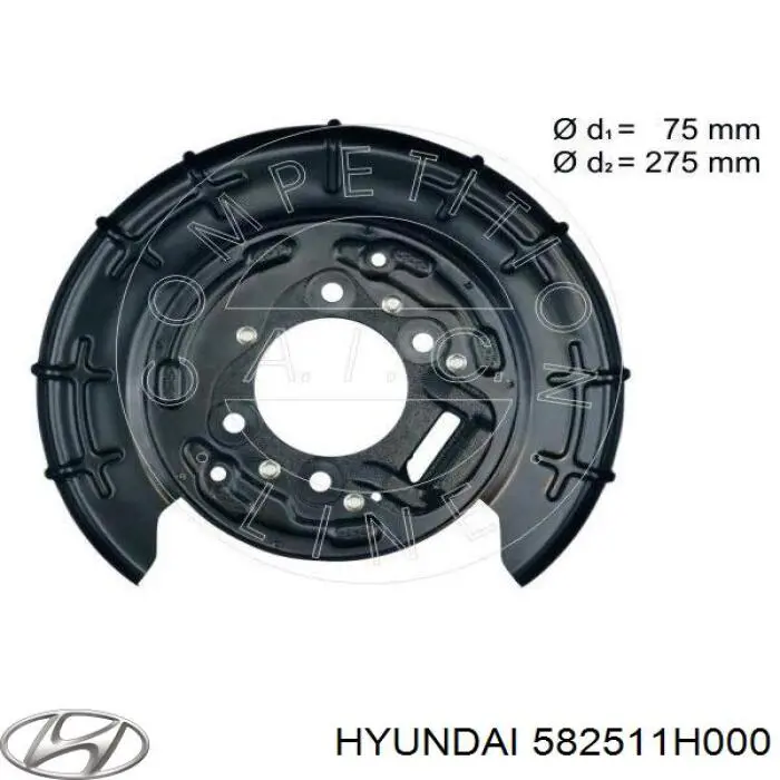 Защита тормозного диска заднего левая 582511H000 Hyundai/Kia