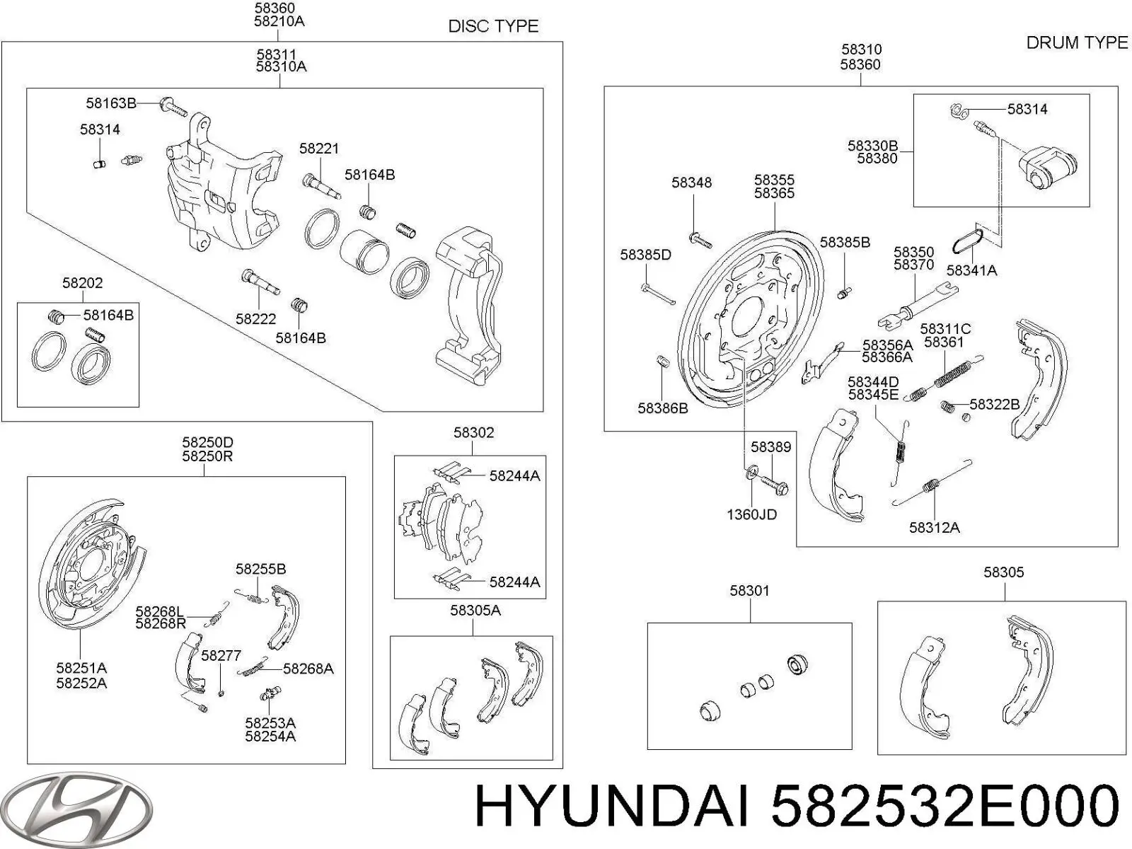 Regulador do freio de tambor traseiro para Hyundai Matrix (FC)