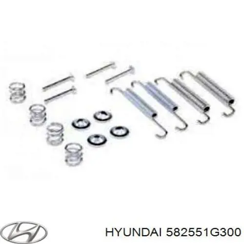 Купить 582551G300 Hyundai/Kia Монтажный комплект задних барабанных колодок