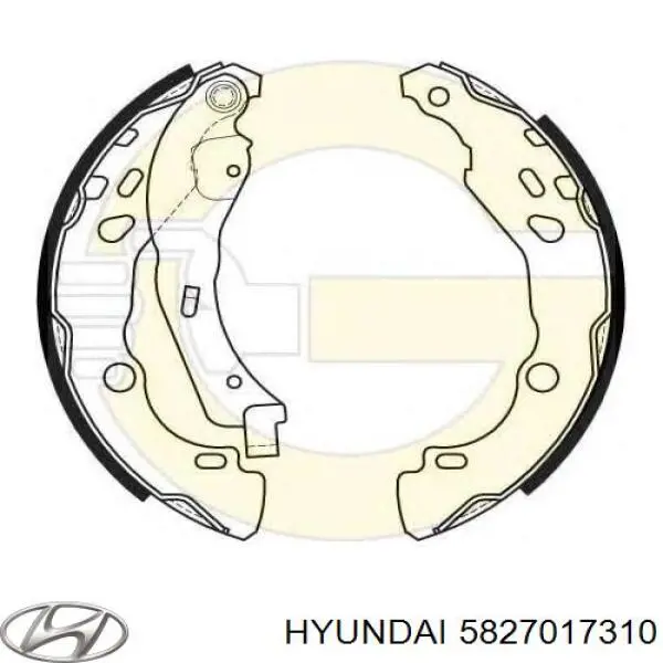 Колодки ручника (стояночного тормоза) HYUNDAI 5827017310