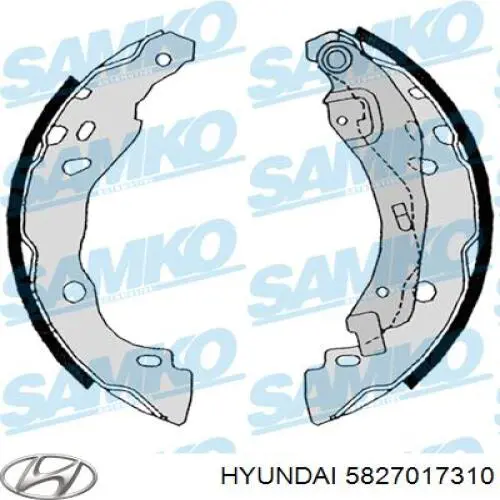 Купить 5827017310 Hyundai/Kia Колодки ручника/стояночного тормоза