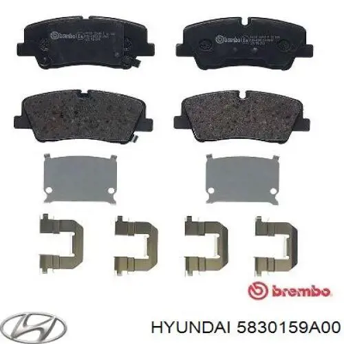 Купить 5830159A00 Hyundai/Kia Колодки тормозные задние, дисковые