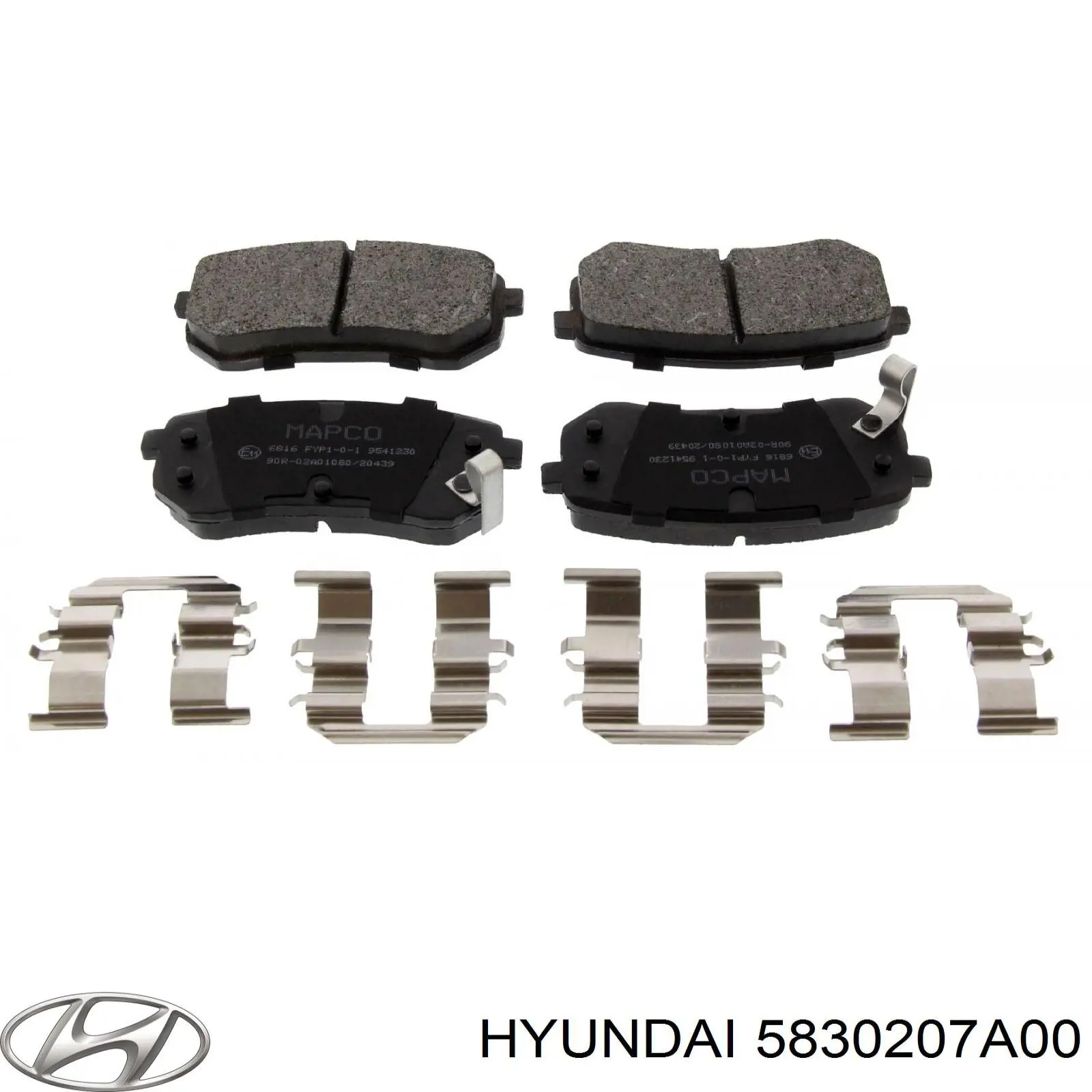 Задние дисковые колодки Hyundai/Kia 5830207A00