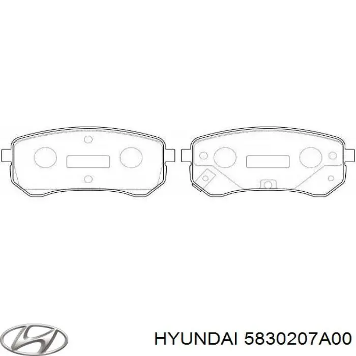 5830207A00 Hyundai/Kia Колодки тормозные дисковые комплект