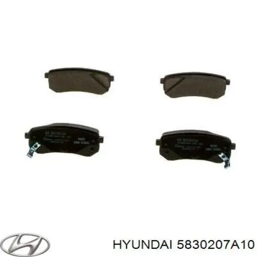 Купить 5830207A10 Hyundai/Kia Колодки тормозные задние, дисковые