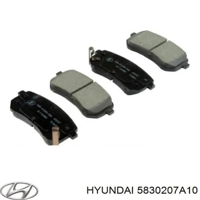5830207A10 Hyundai/Kia sapatas do freio traseiras de disco