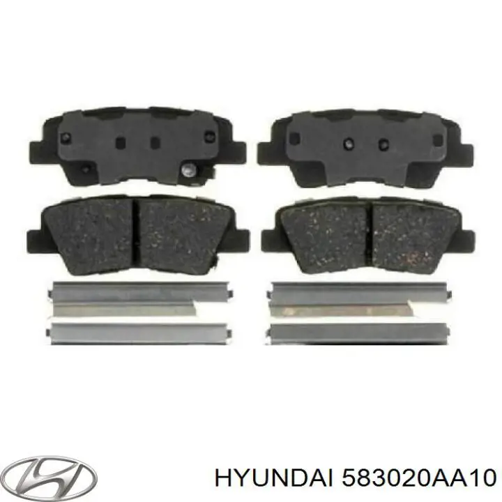 Купить 583020AA10 Hyundai/Kia Колодки тормозные задние, дисковые