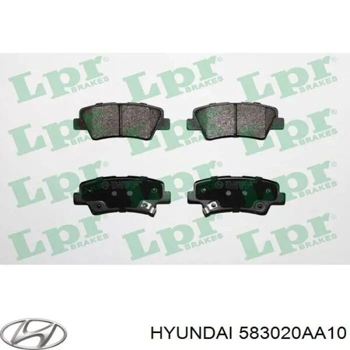 Задние тормозные колодки 583020AA10 Hyundai/Kia