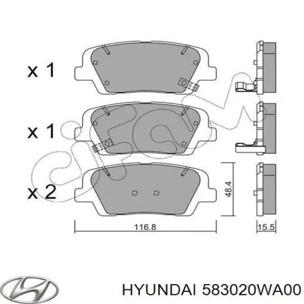Колодки дисковые  Hyundai/Kia 583020WA00 цена, от 20.86 USD