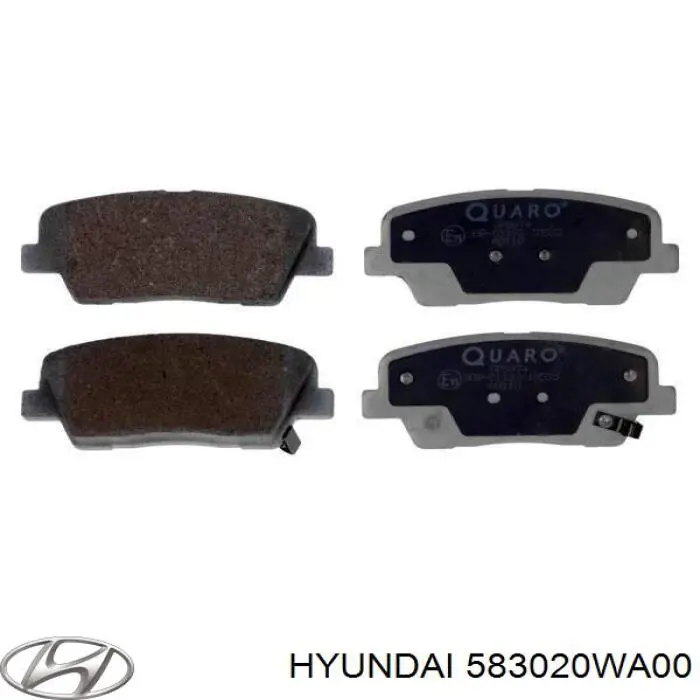 Купить 583020WA00 Hyundai/Kia Колодки тормозные задние, дисковые
