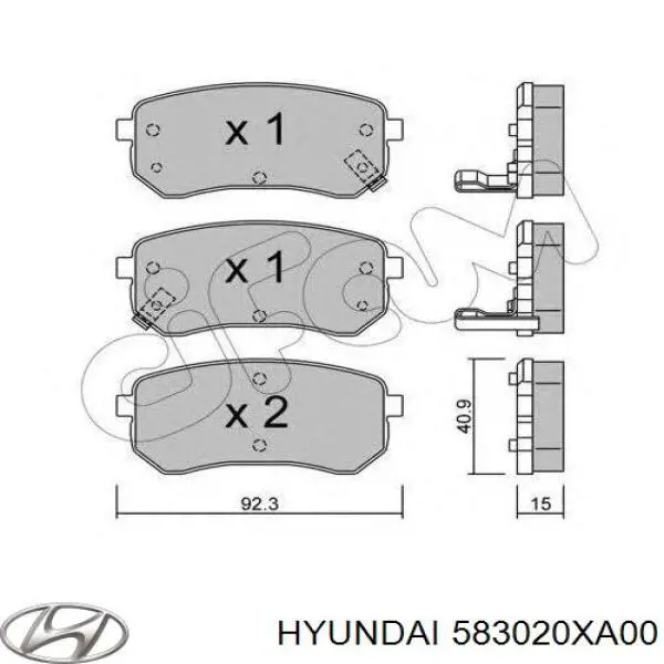 Колодки дисковые  Hyundai/Kia 583020XA00 цена, от 16.14 USD