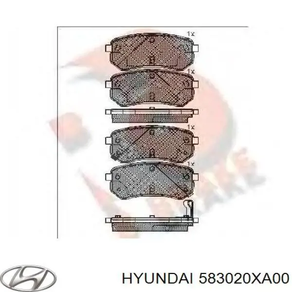 Купить 583020XA00 Hyundai/Kia Колодки тормозные задние, дисковые
