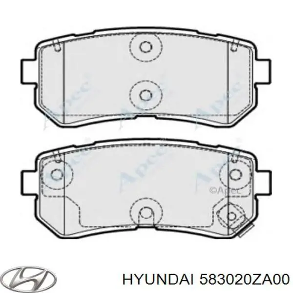 583020ZA00 Hyundai/Kia колодки тормозные задние дисковые
