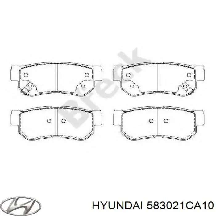 Задние тормозные колодки 583021CA10 Hyundai/Kia