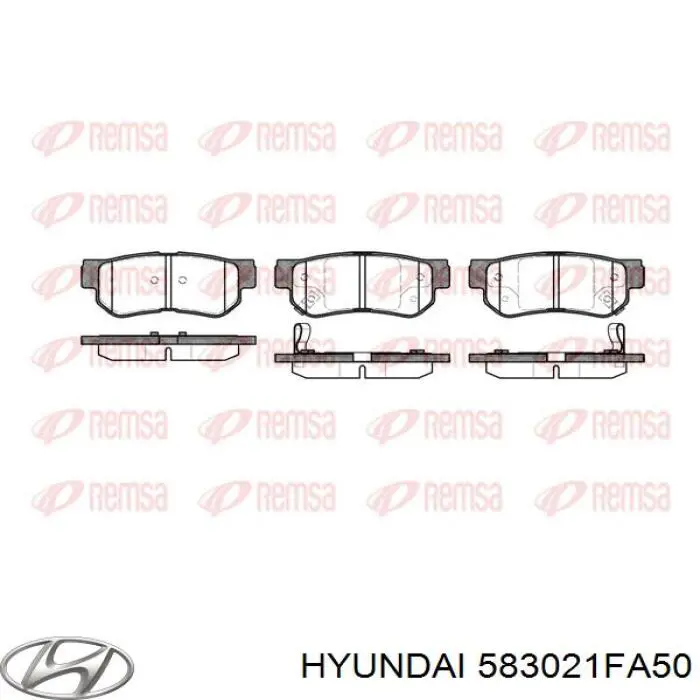 Задние тормозные колодки 583021FA50 Hyundai/Kia