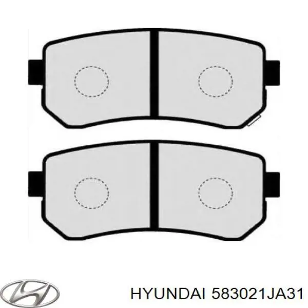 583021JA31 Hyundai/Kia колодки тормозные задние дисковые