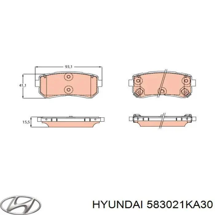 Колодки дисковые  Hyundai/Kia 583021KA30 цена, от 18.86 USD
