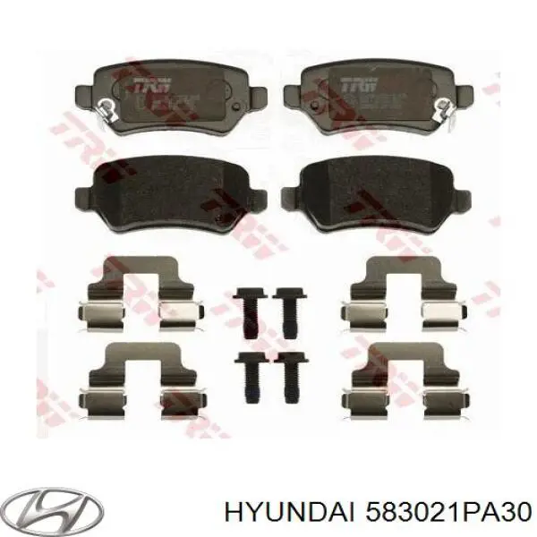 Купить 583021PA30 Hyundai/Kia Колодки тормозные задние, дисковые