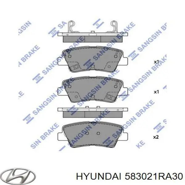 Задние тормозные колодки 583021RA30 Hyundai/Kia