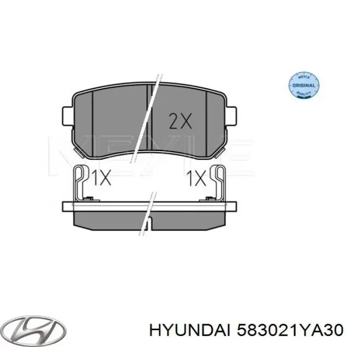 Задние тормозные колодки 583021YA30 Hyundai/Kia
