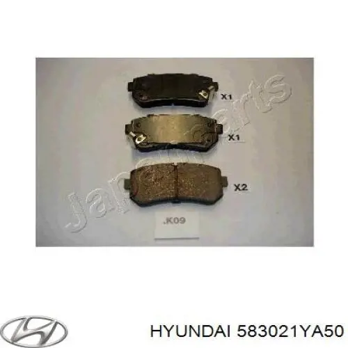 Купить 583021YA50 Hyundai/Kia Колодки тормозные задние, дисковые