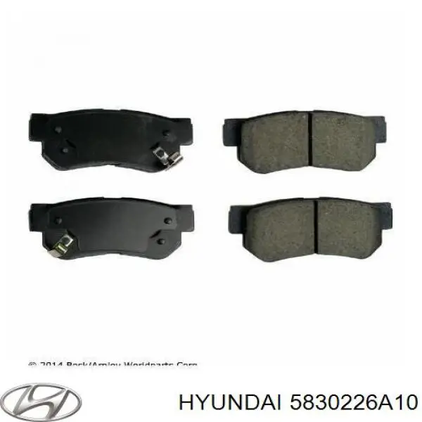 Задние тормозные колодки 5830226A10 Hyundai/Kia