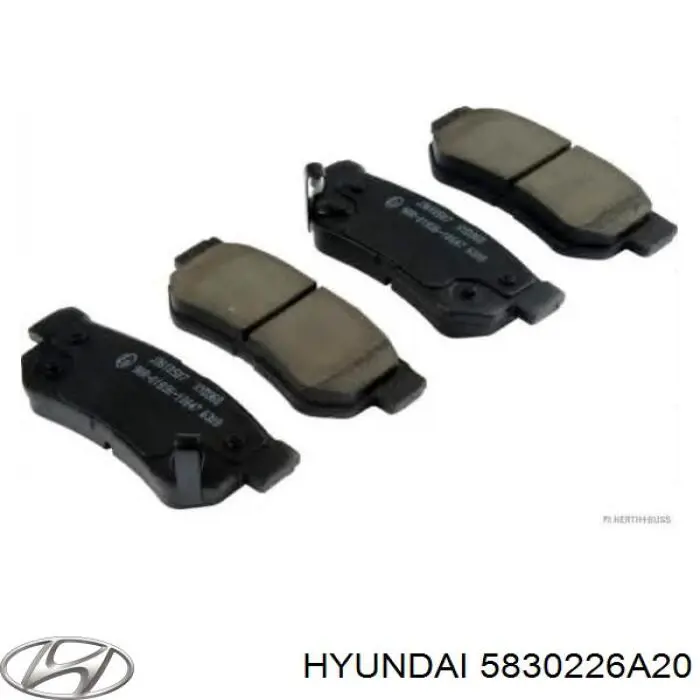 Задние тормозные колодки 5830226A20 Hyundai/Kia