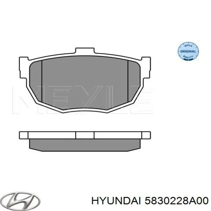 Задние дисковые колодки Hyundai/Kia 5830228A00