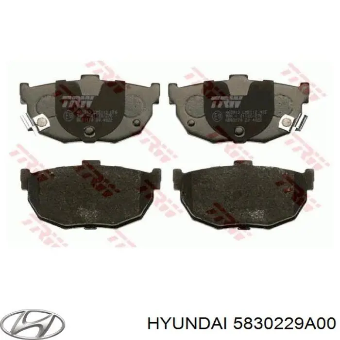 Купить 5830229A00 Hyundai/Kia Колодки тормозные задние, дисковые
