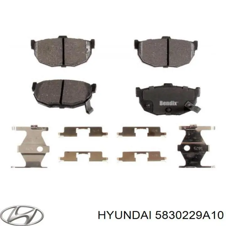 Купить 5830229A10 Hyundai/Kia Колодки тормозные задние, дисковые