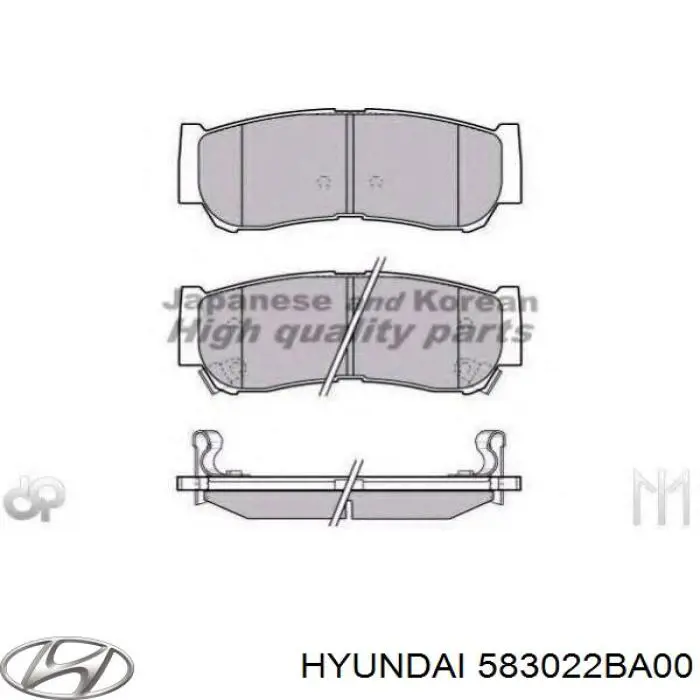 Колодки дисковые  Hyundai/Kia 583022BA00 цена, от 17.74 USD