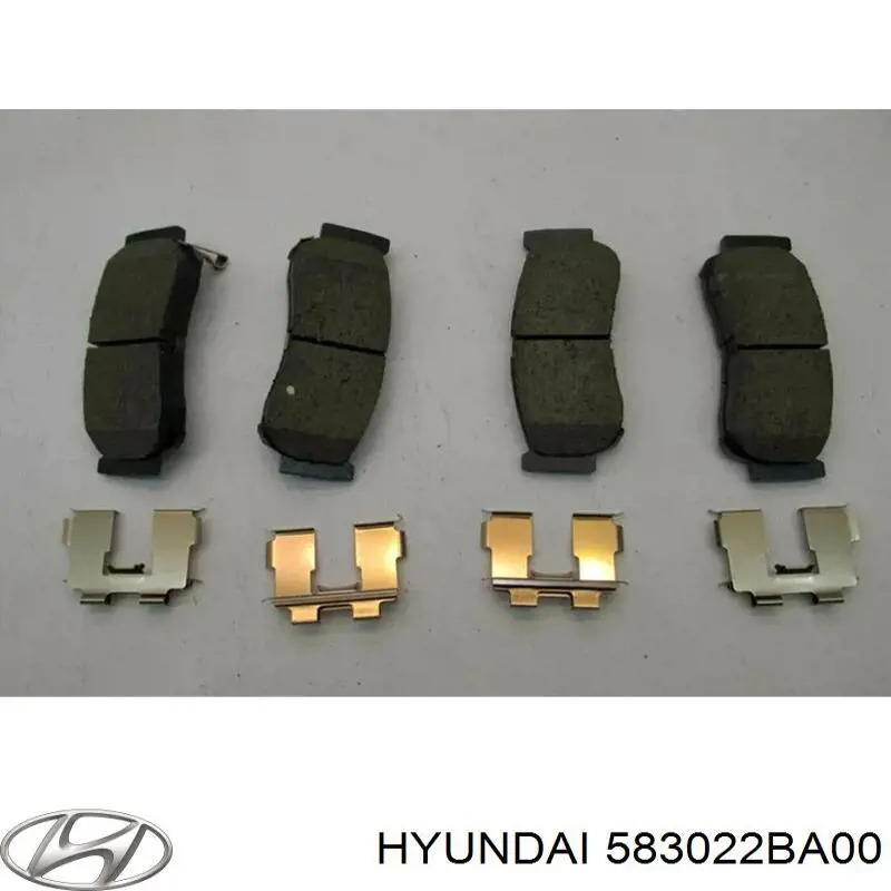 583022BA00 Hyundai/Kia колодки тормозные задние дисковые