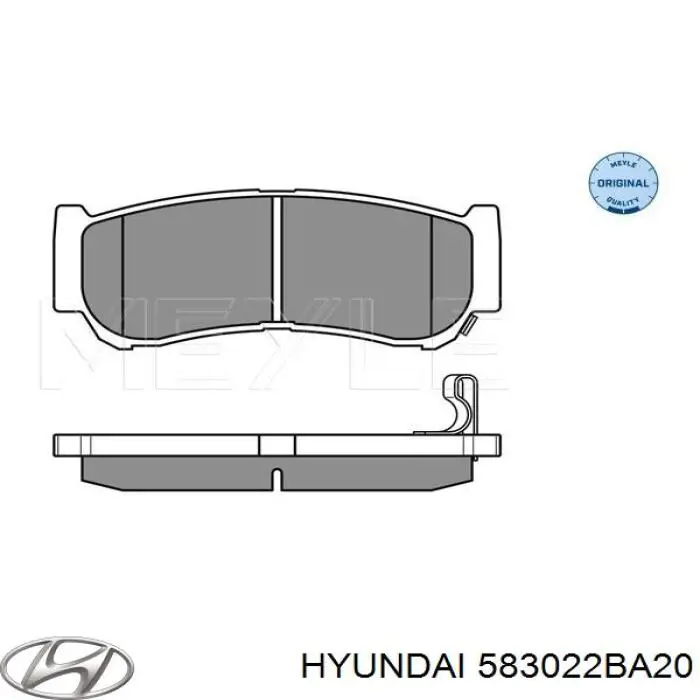 583022BA20 Hyundai/Kia колодки тормозные задние дисковые