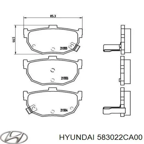 Задние тормозные колодки 583022CA00 Hyundai/Kia
