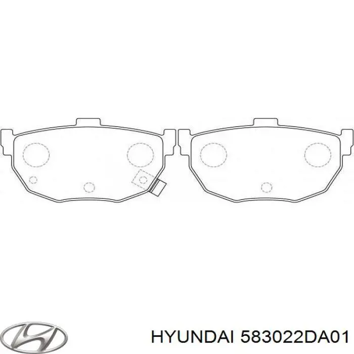 Купить 583022DA01 Hyundai/Kia Колодки тормозные задние, дисковые