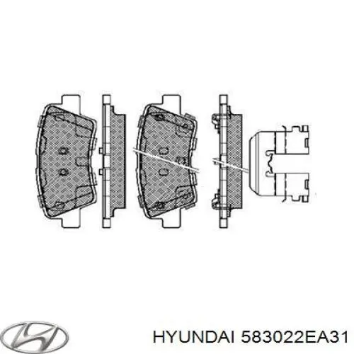 Купить 583022EA31 Hyundai/Kia Колодки тормозные задние, дисковые
