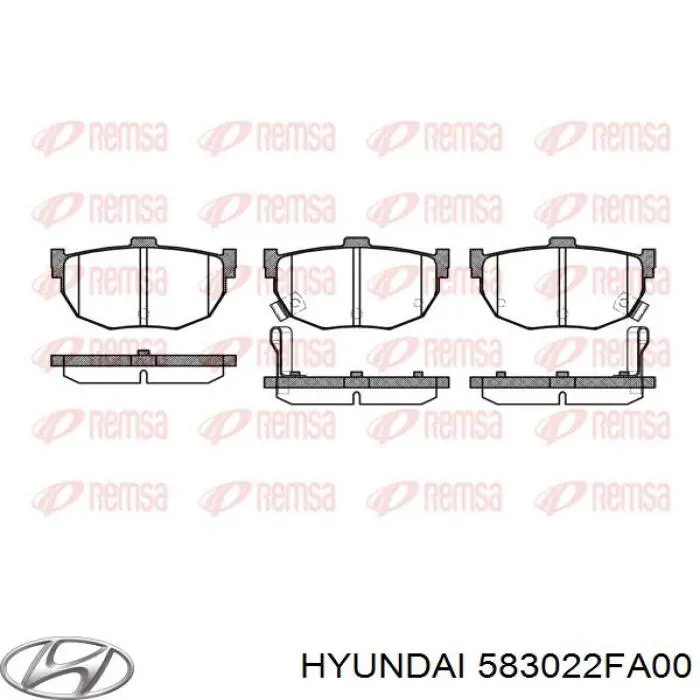 583022FA00 Hyundai/Kia Колодки тормозные дисковые комплект