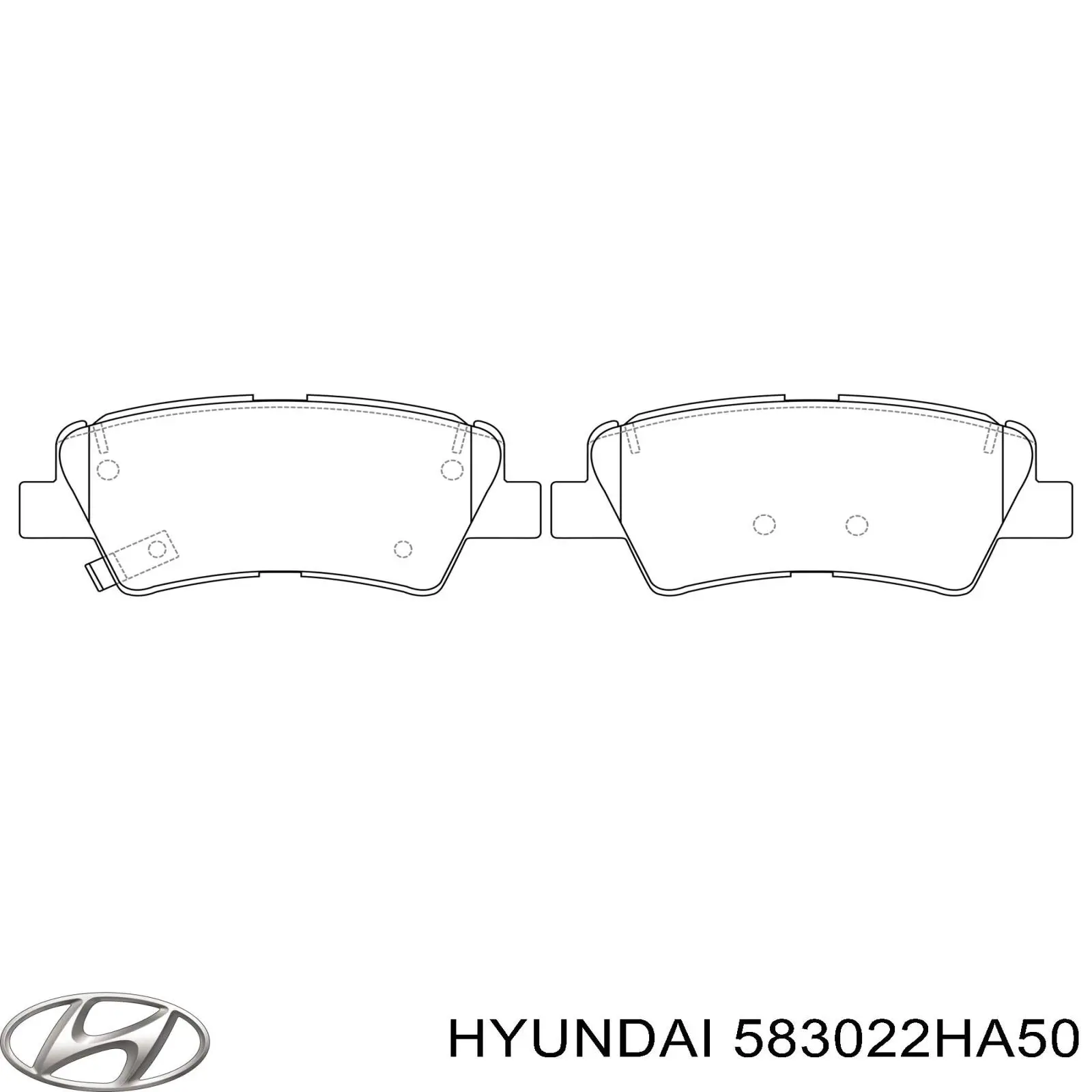 Задние тормозные колодки 583022HA50 Hyundai/Kia