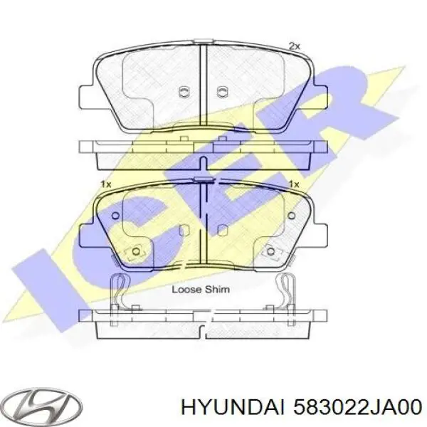 583022JA00 Hyundai/Kia Колодки тормозные дисковые комплект